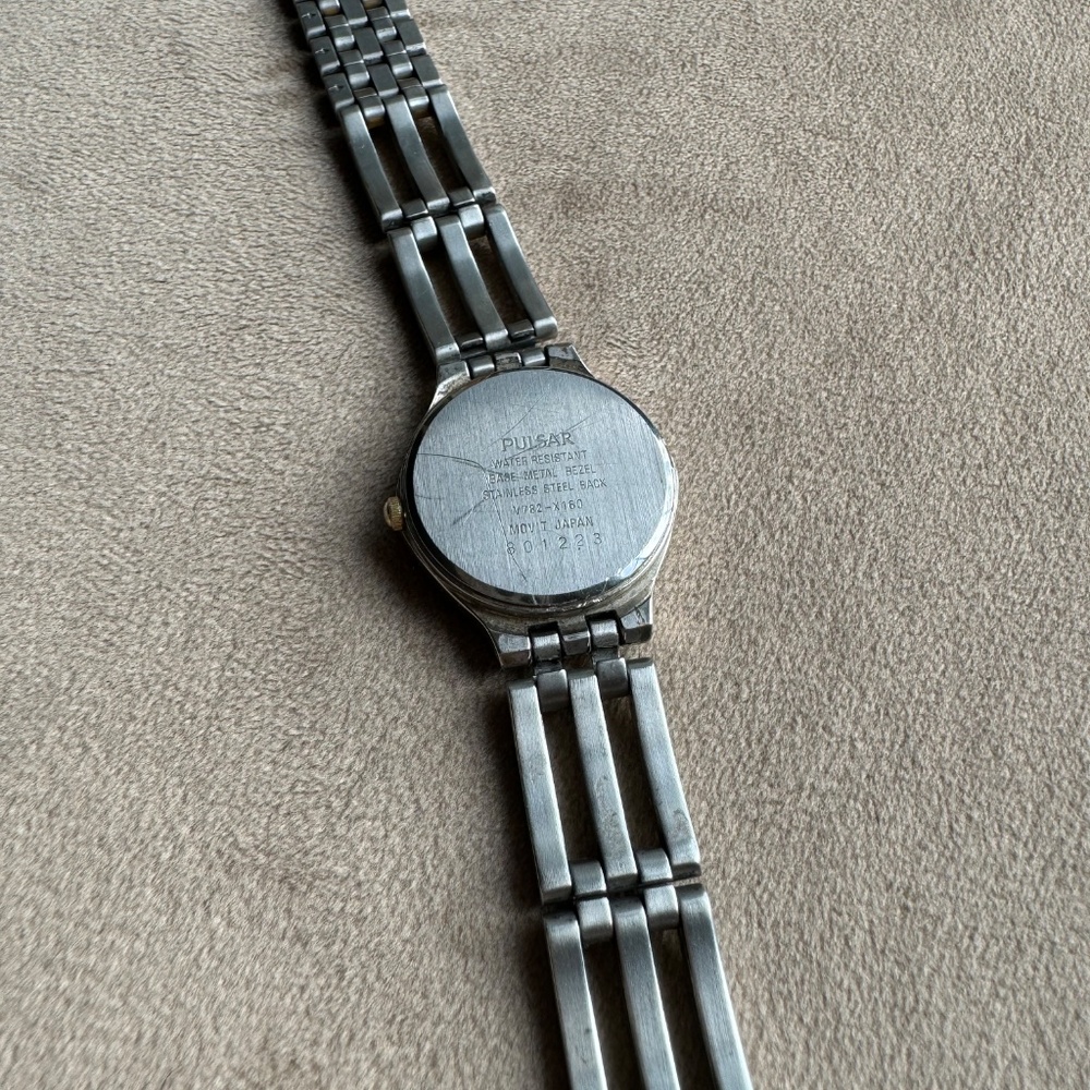 Two Tone Sleek Pulsar With Date Dial - image 3